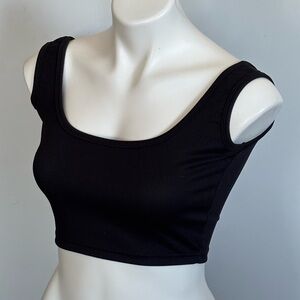 KissModa Black Sports Bra, Size 1 S/M NWT